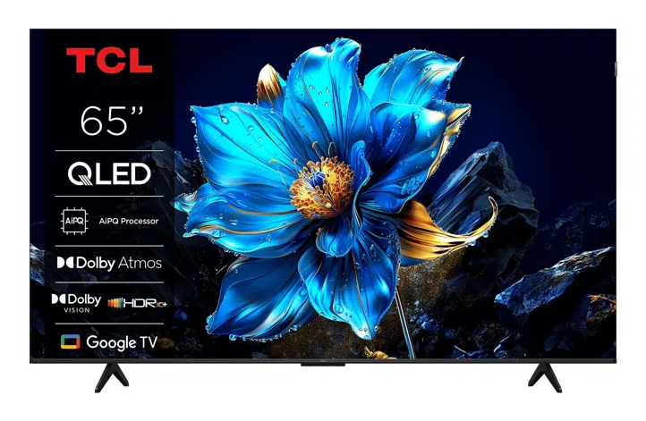 TCL 65T69C 65" 165 cm QLED Direct LED TV 4K HDR TV Smart Google TV Dolby Vision & Atmos Game Master Motion Clarity Compatible Google Assistant & Alexa - vue 9