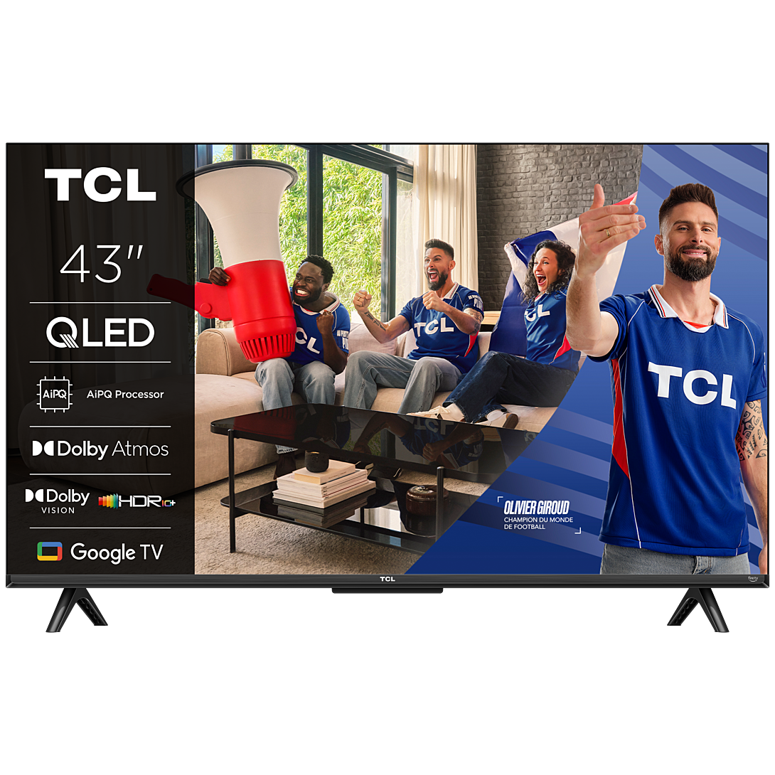 TCL 43T69C 43 pouces QLED TV LED directe 4K HDR Smart Google TV Dolby Vision & Atmos Game Master Motion Clarity compatible avec Google Assistant et Alexa - vue 8