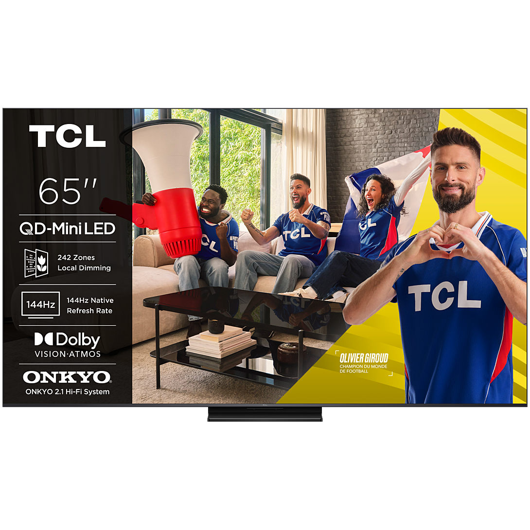 TV TCL QD Mini LED 65C6K Pro avec Google TV et ONKYO 2.1