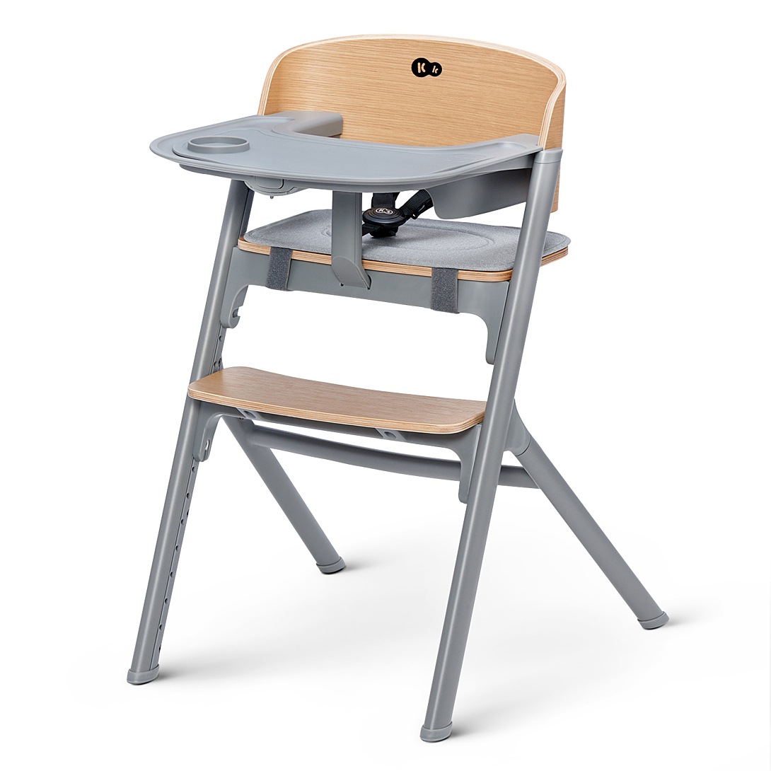 KinderKraft Chaise haute LIVY (bois/gris)