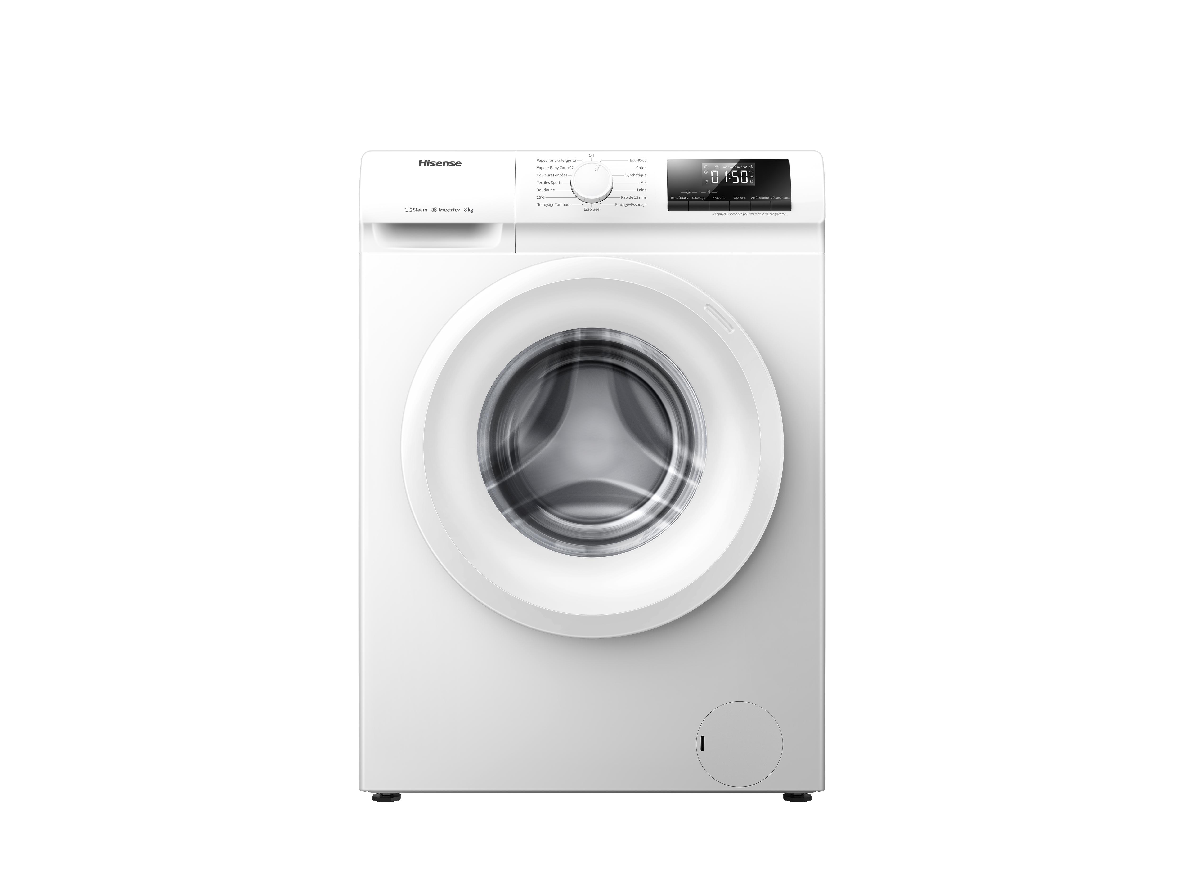 Lave linge Hisense WFQP901418VM 9kg - vue 2
