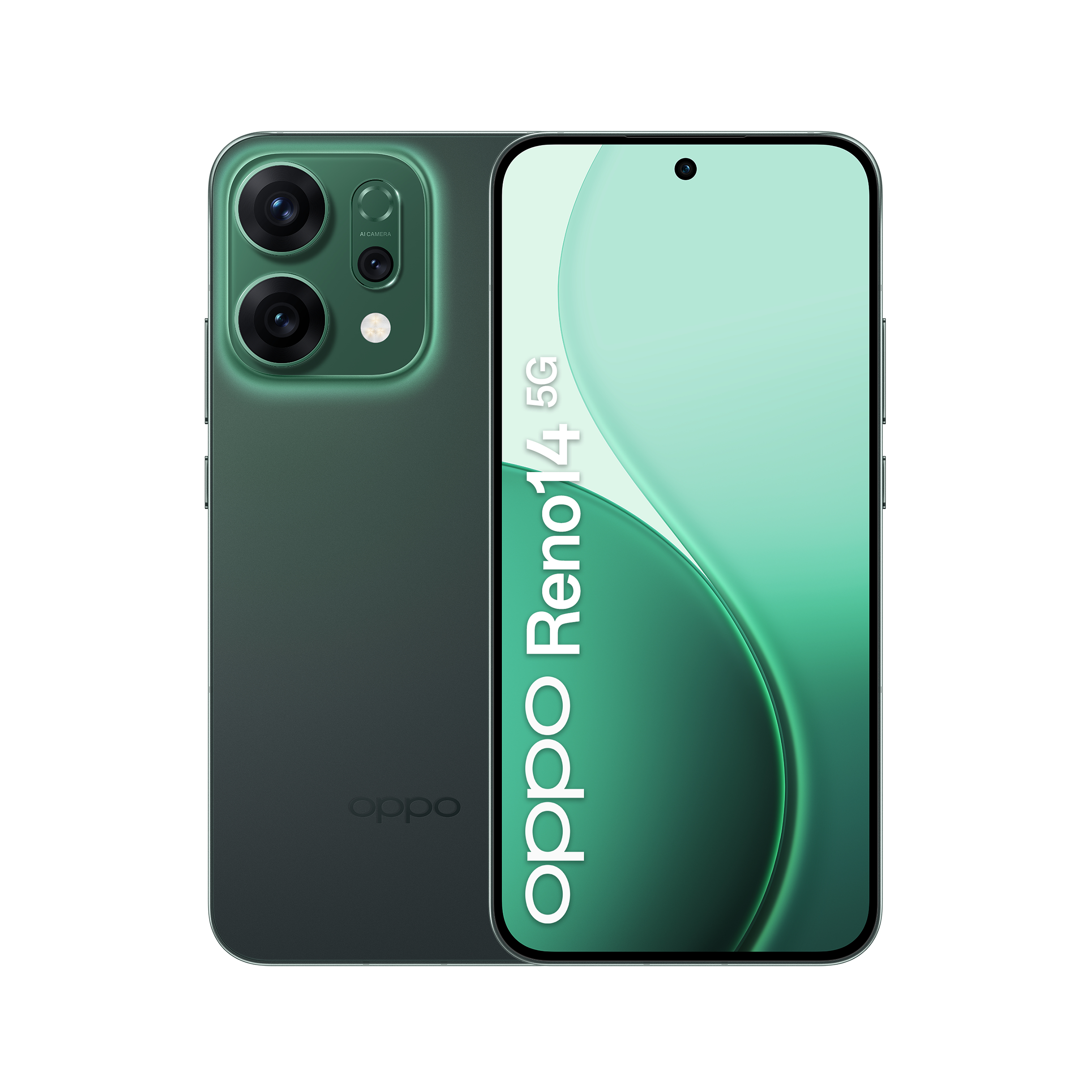 OPPO 14 5G Reno14 5G 16,7 cm (6.59) Double SIM Android 15 USB Type-C 12 Go 512 Go 6000 mAh Vert