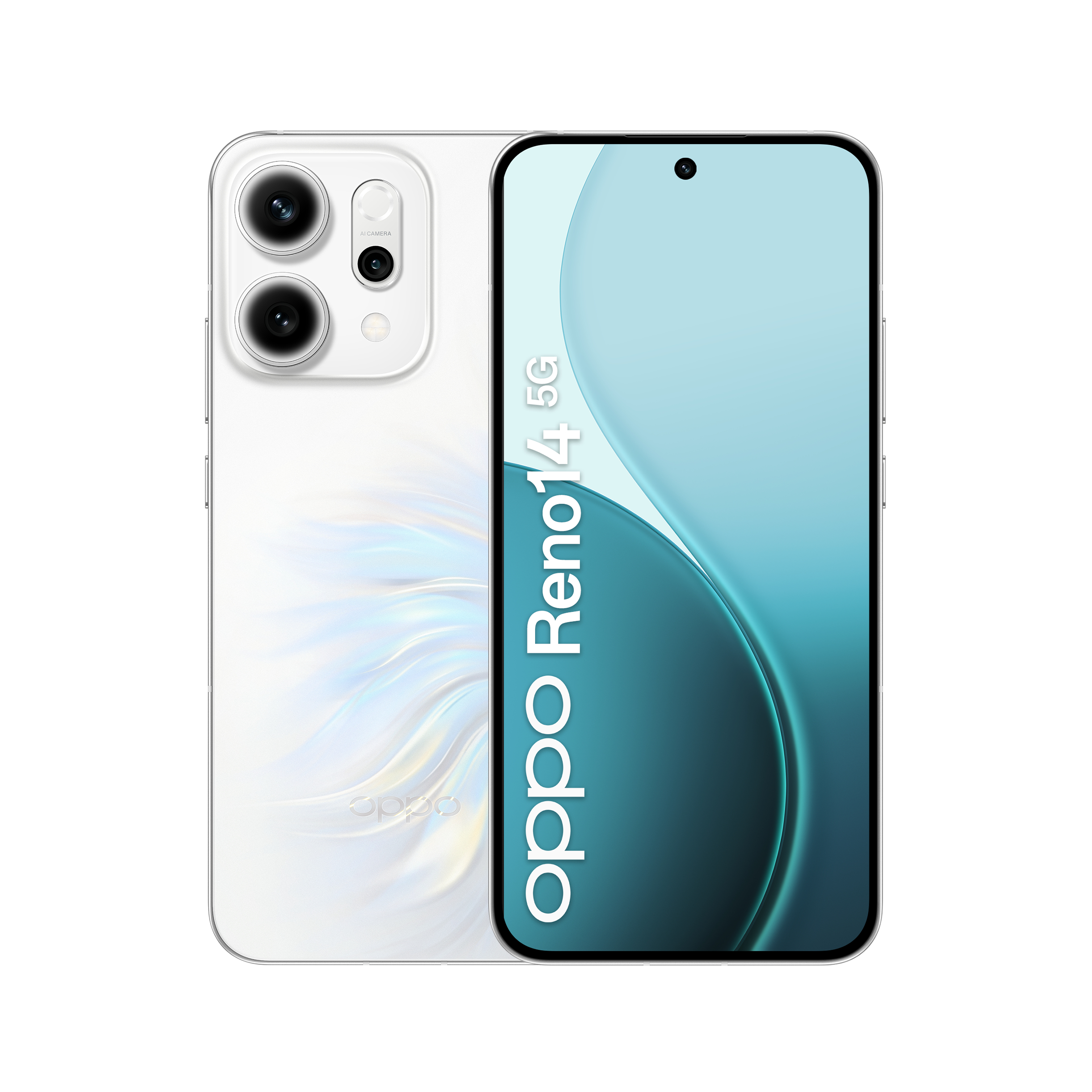 OPPO 14 5G Reno14 5G 16,7 cm (6.59) Double SIM Android 15 USB Type-C 12 Go 512 Go 6000 mAh Blanc