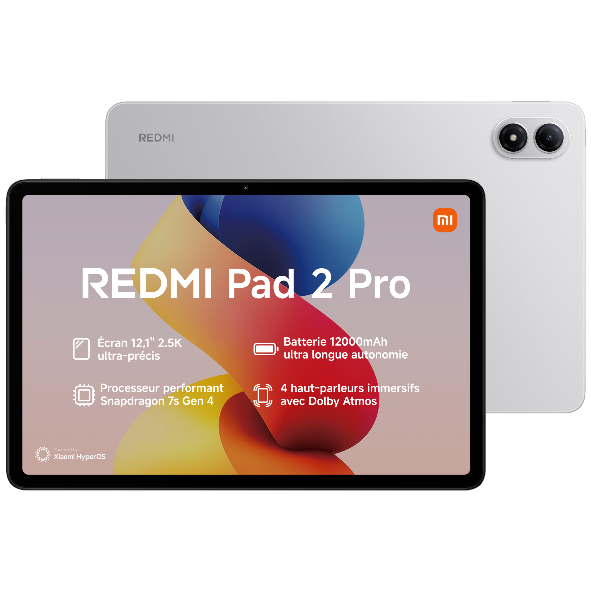 Tablette Xiaomi Redmi Pad 2 Pro /  12,1 2,5K / Snapdragon 7s Gen 4 / 6 Go mémoire / 128 Go Stockage / Argent