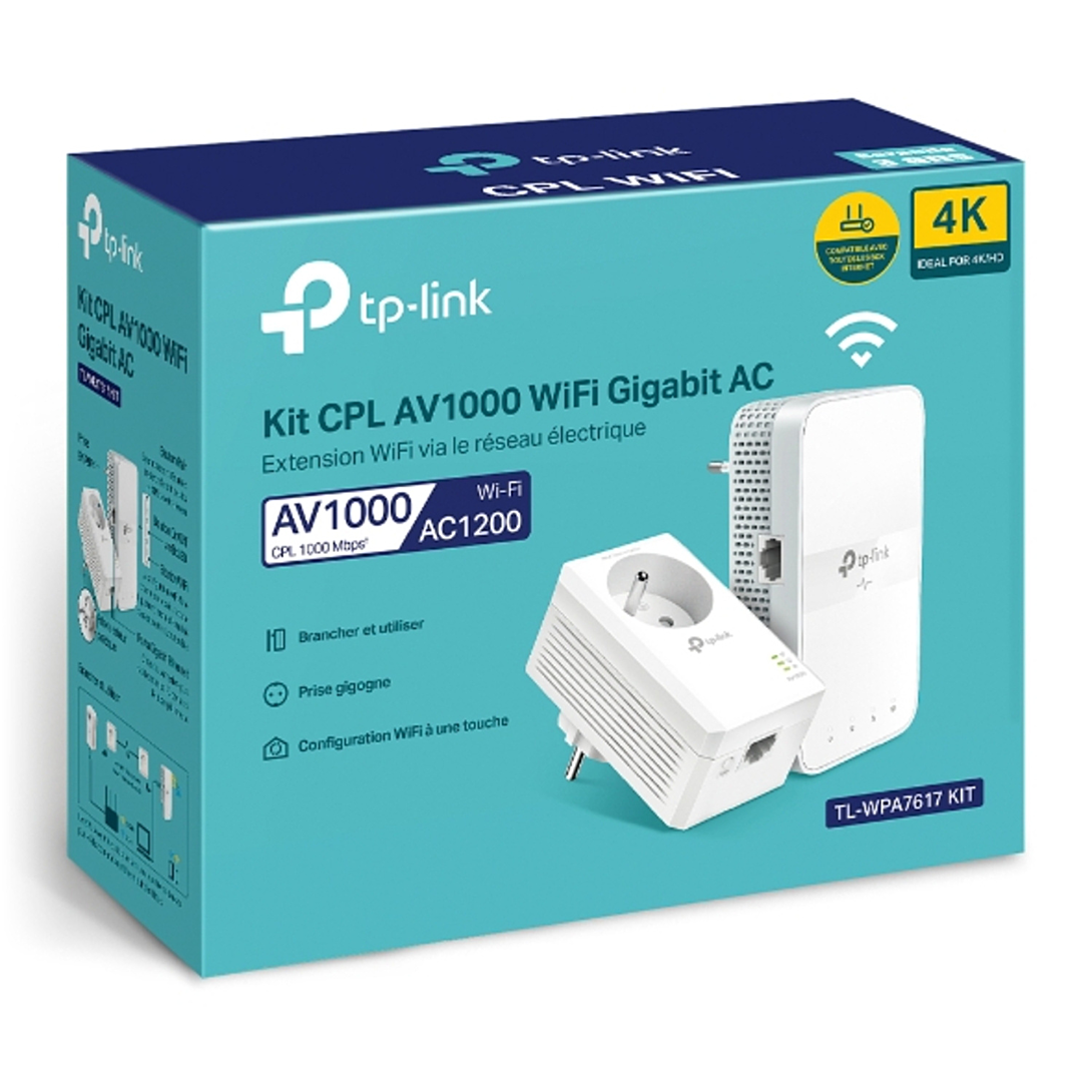CPL Wifi TL WPA7617 KIT 1000Mbps 2 adaptateurs