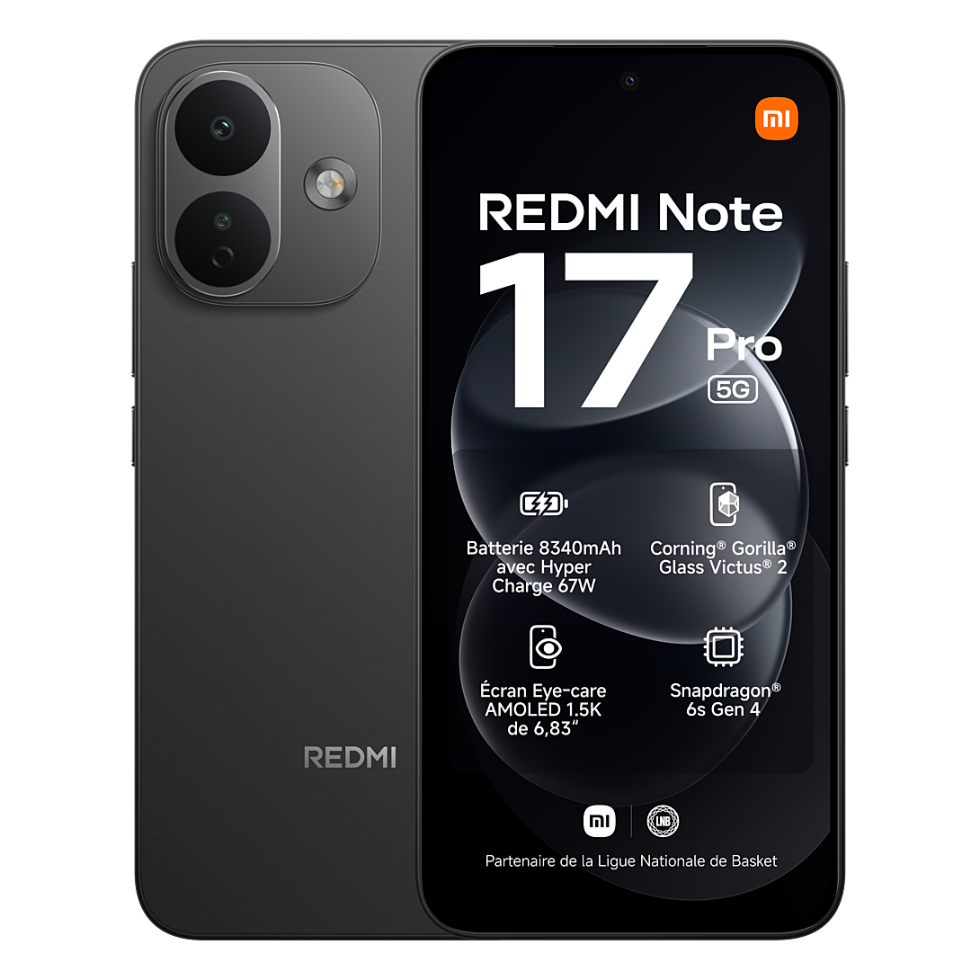 Smartphone Xiaomi Redmi Note 17 Pro 5G 256Go Noir