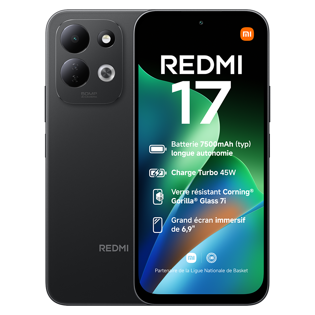Smartphone Xiaomi Redmi 17 128Go Noir