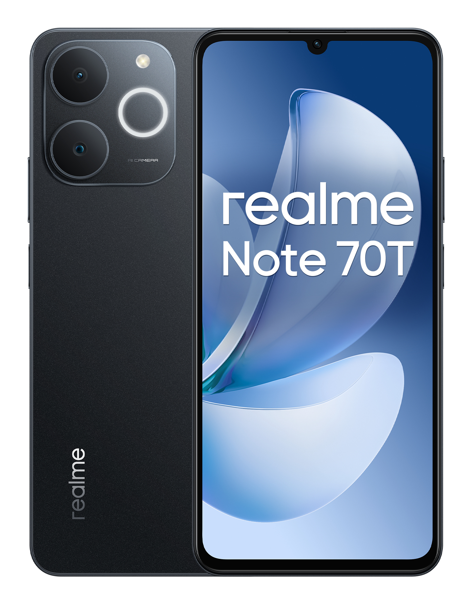 Realme Note 70T 17,1 Cm (6.74") Double Sim Android 15 4G Usb Type-C 4 Go 128 Go 6000 Mah Noir
