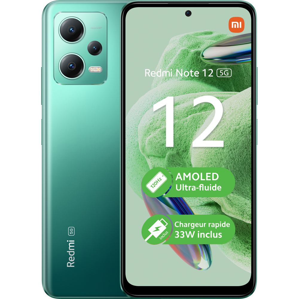 Smartphone Xiaomi Redmi Note 12 128Go 5G Vert
