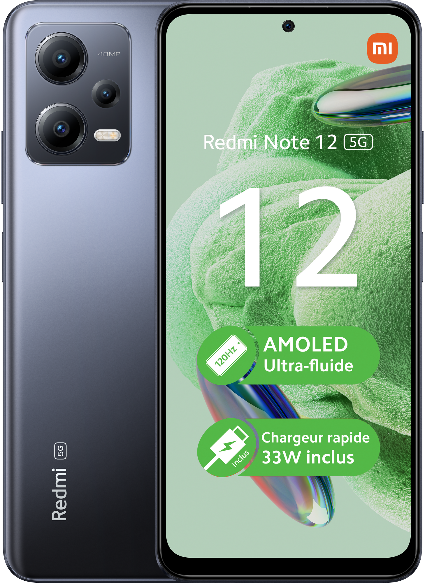 Smartphone Xiaomi Redmi Note 12 128Go 5G Gris