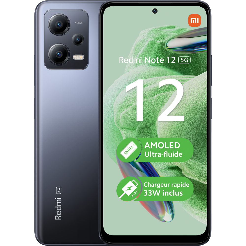 Smartphone Xiaomi Redmi Note 12 128Go 5G Gris