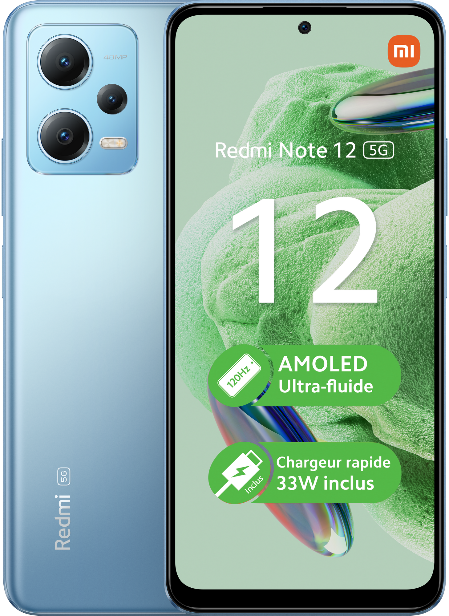 Smartphone Xiaomi Redmi Note 12 128Go 5G Bleu Glacial