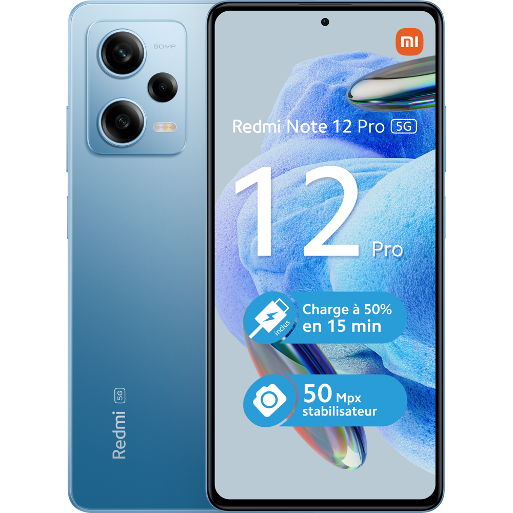 Smartphone Xiaomi Redmi Note 12 Pro 128Go 5G Bleu