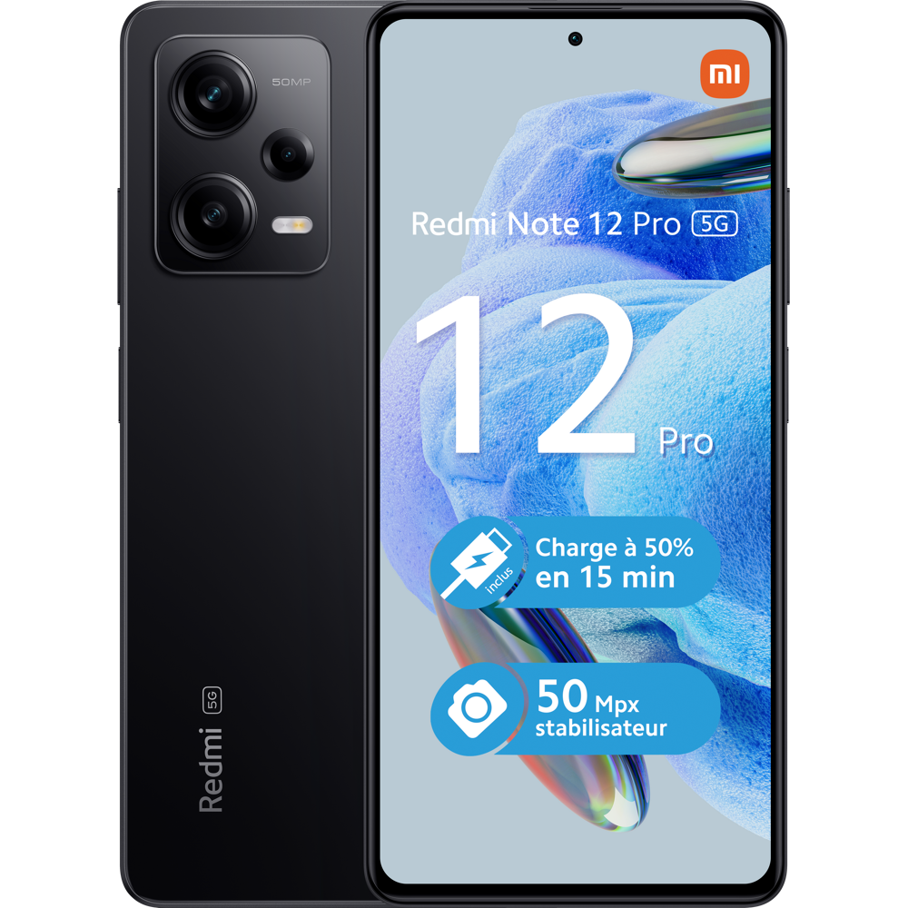 Smartphone Xiaomi Redmi Note 12 Pro 128Go 5G Noir