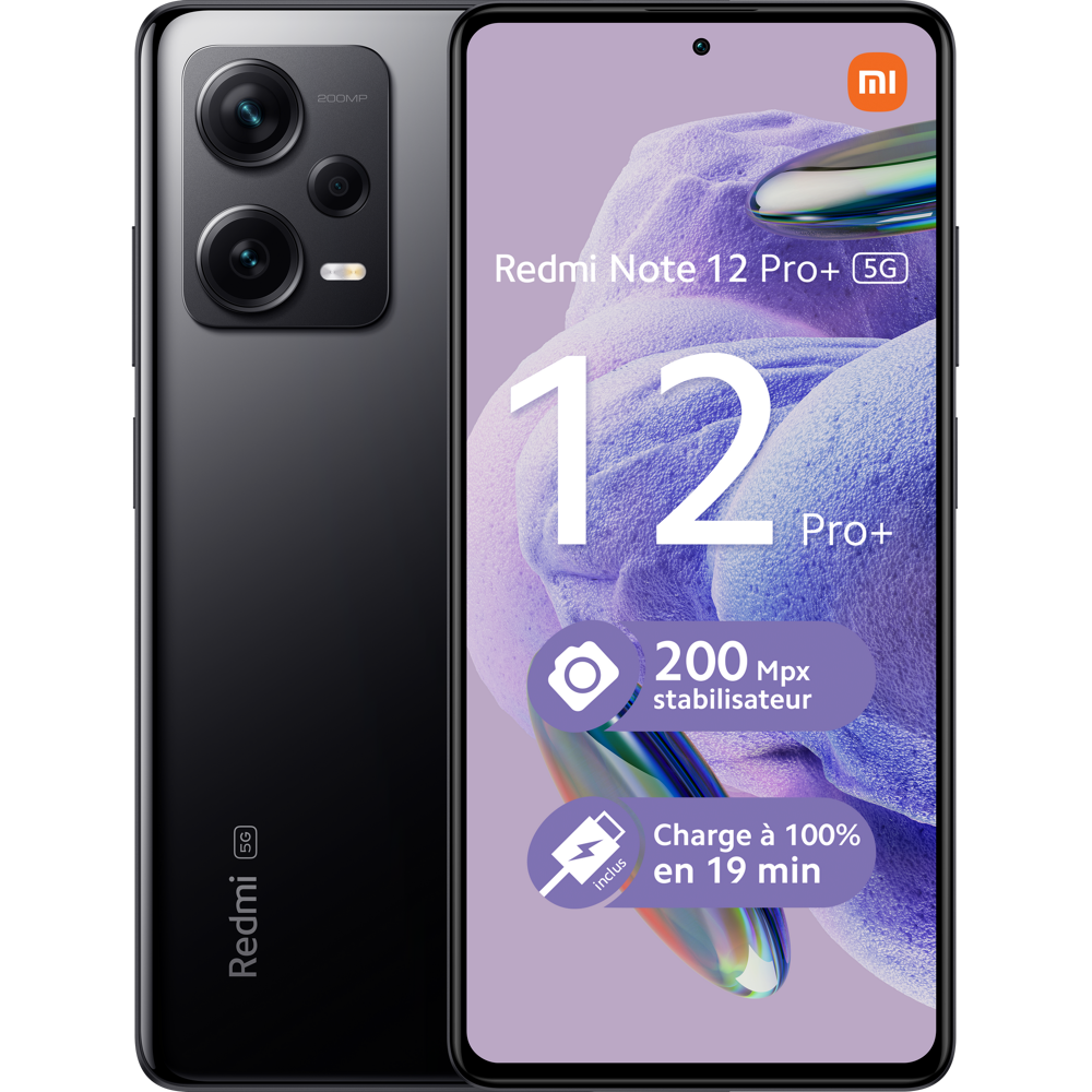 Smartphone Xiaomi Redmi Note 12 Pro Plus 256Go 5G Noir