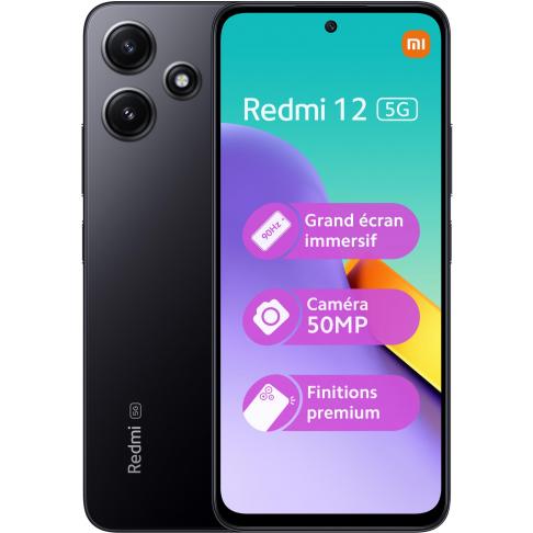 Smartphone Xiaomi Redmi12 5G 128Go Noir