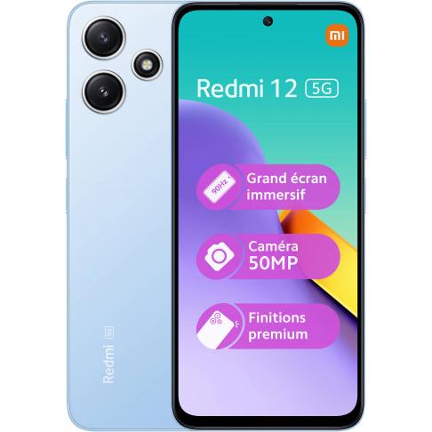 Smartphone Xiaomi Redmi12 5G 128Go Bleu