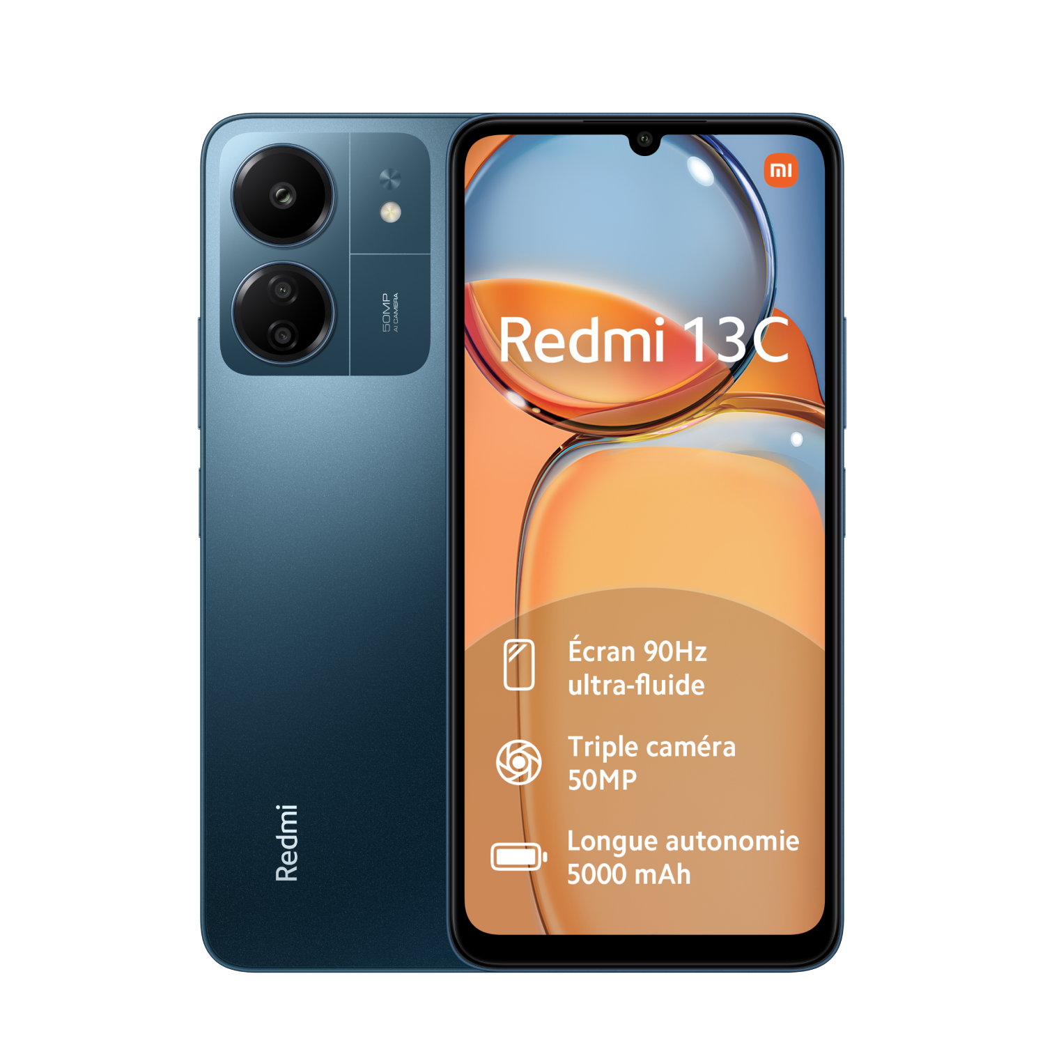 Xiaomi Redmi 13C 17,1 cm (6.74) Double SIM Android 13 4G USB Type-C 8 Go 256 Go 5000 mAh Bleu, Marine