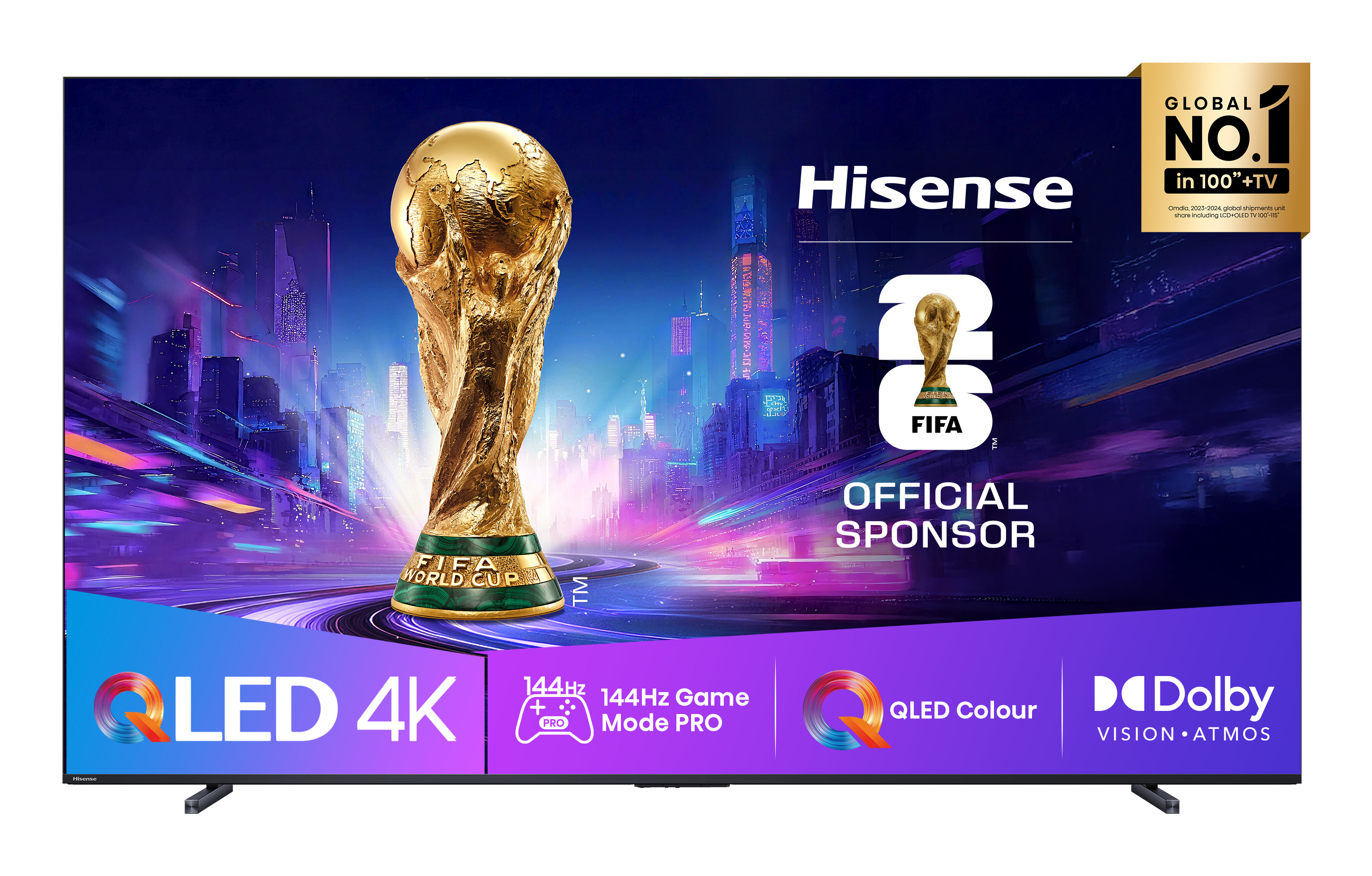 TV QLED Hisense 4K UHD 100E7Q Pro 253 cm 2025 - vue 7