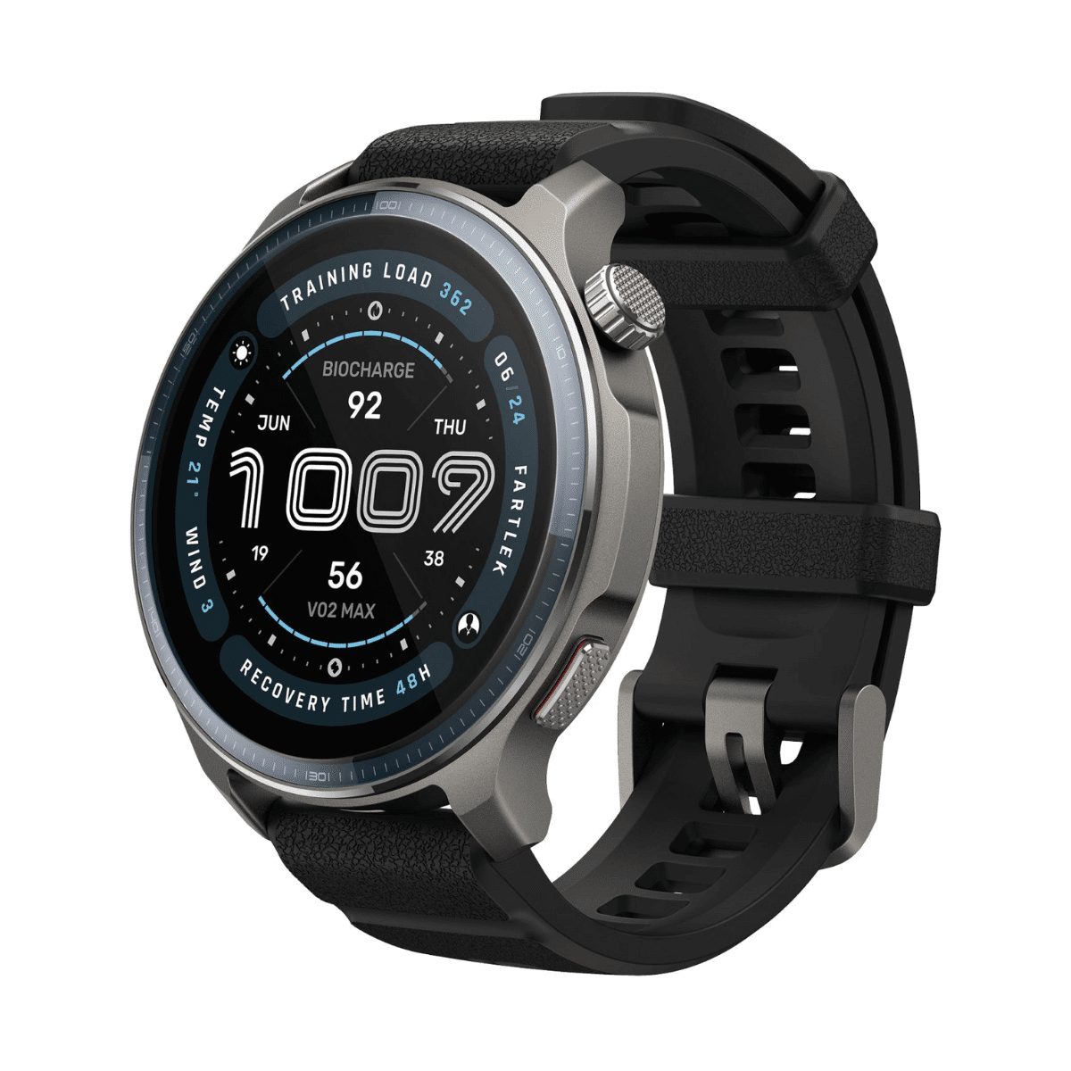 Amazfit Balance 2 3,81 cm (1.5) AMOLED Numérique 480 x 480 pixels Écran tactile Gris Wifi GPS (satellite)