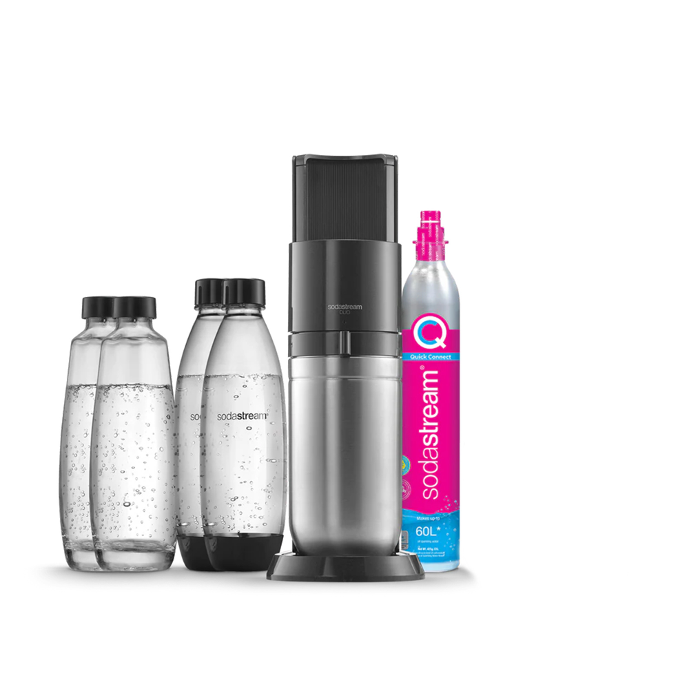 Machine à gazéifier Sodastream Duo noire Pack 4 bouteilles