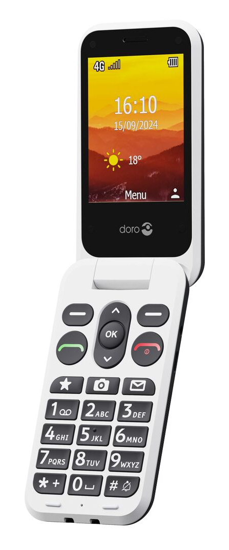 Doro Leva L20 7,11 cm (2.8) 132 g Noir, Blanc Téléphone numérique