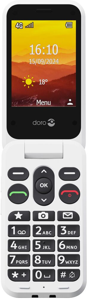 Doro Leva L30 7,11 cm (2.8) 142,7 g Noir, Blanc Téléphone numérique