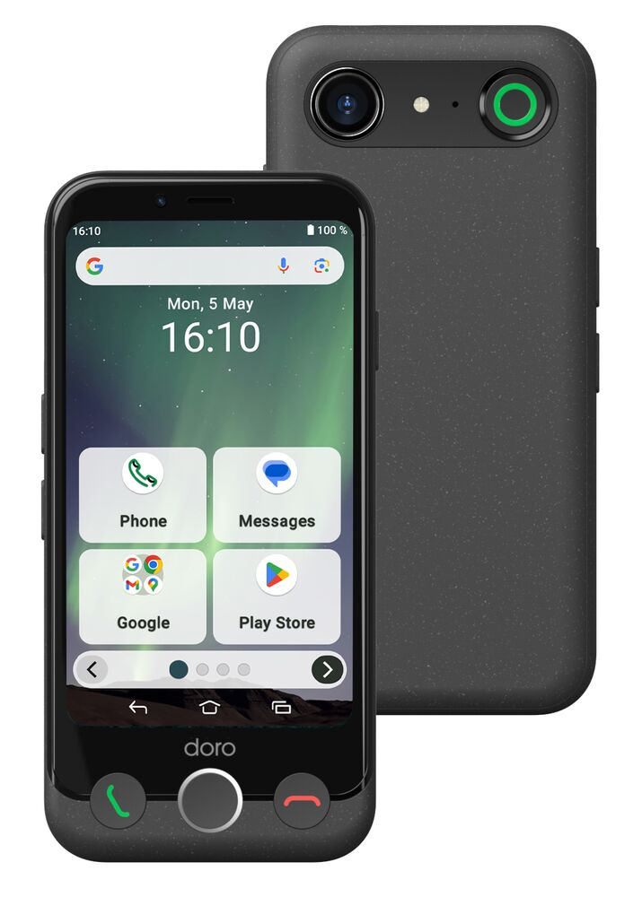 Doro Aurora A10 11,4 cm (4.5) Double SIM Android 14 4G USB Type-C 4 Go 64 Go 3000 mAh Graphite