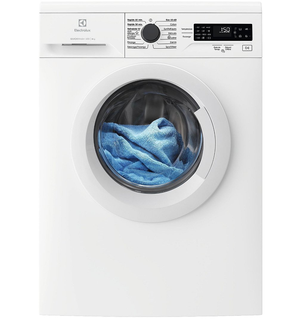 Lave linge hublot ELECTROLUX EWF0812A4 8 kg Eco Inverter L60cm 1200 trsmin Classe A Dépotable - vue 6