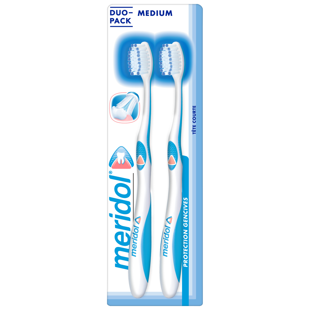 Meridol Brosse à dents Gencives Fragiles médium DUO