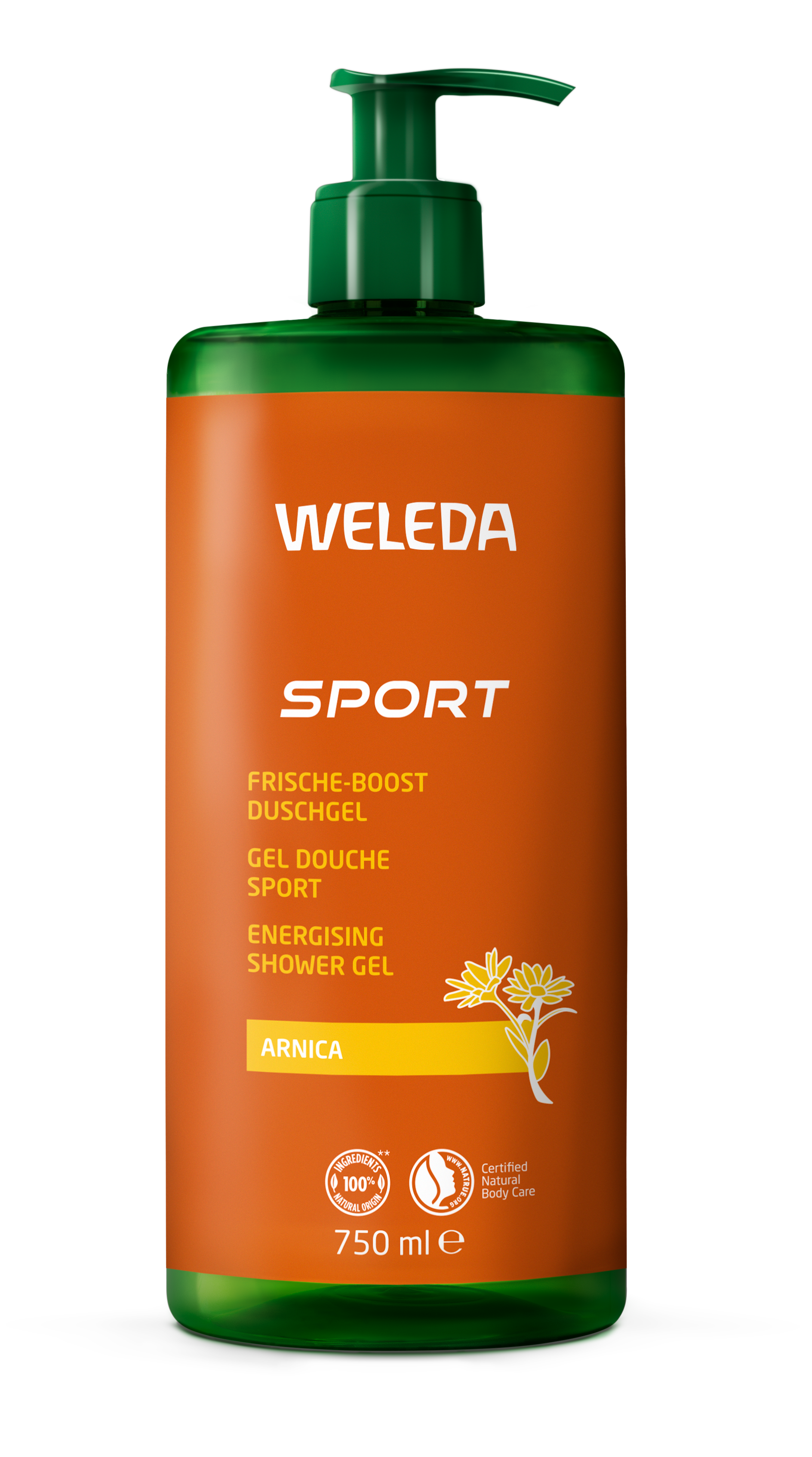 Weleda Body Care Arnica Sports Shower Gel 750ml for Men and Women