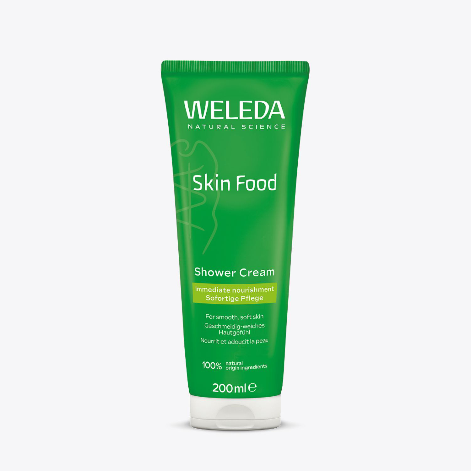 WELEDA Skin Food Crème Douche 200ml Soin lavant quotidien formule 100% d'origine naturelle adapté aux peaux sèches Préserve la barrière cutanée NATRUE 200 ml