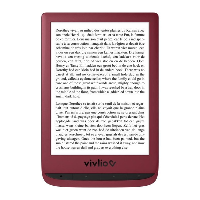LISEUSE EBOOK VIVLIO - TOUCH LUX 5 - ROUGE