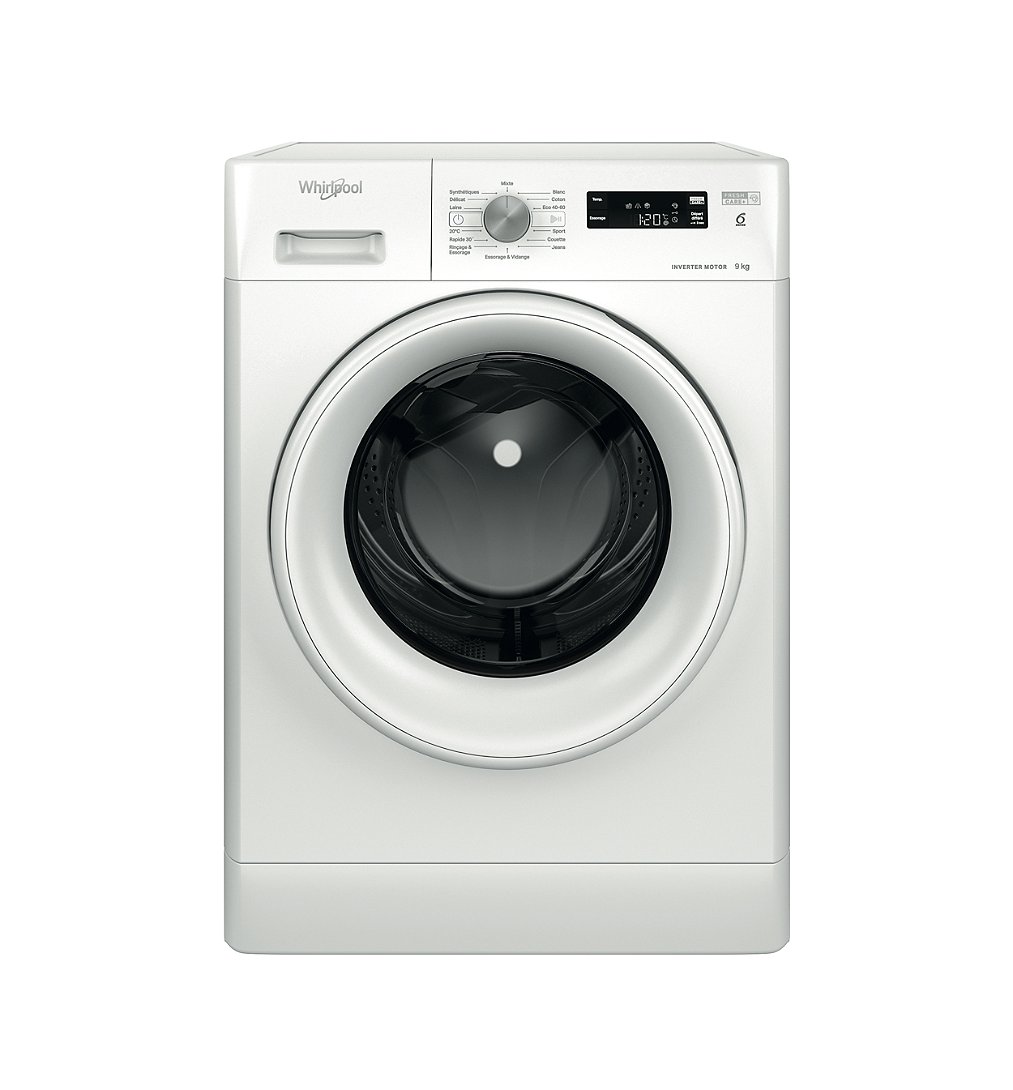 WHIRLPOOL Lave linge frontal 60 cm 9 kg 1200 trmn FFSP9269WFR - vue 2