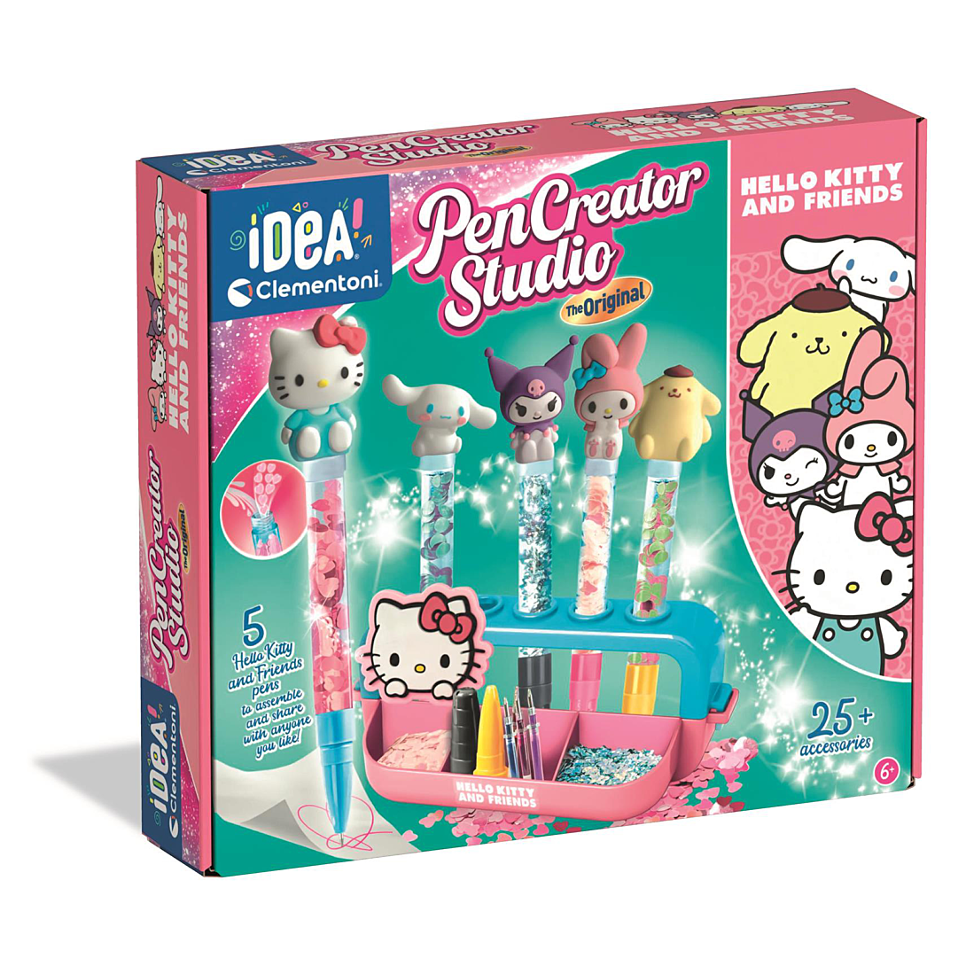 Atelier des Stylos Clementoni Coffret Hello Kitty & Friends Crée et personnalise 5 stylos 25 accessoires inclus Dès - vue 2