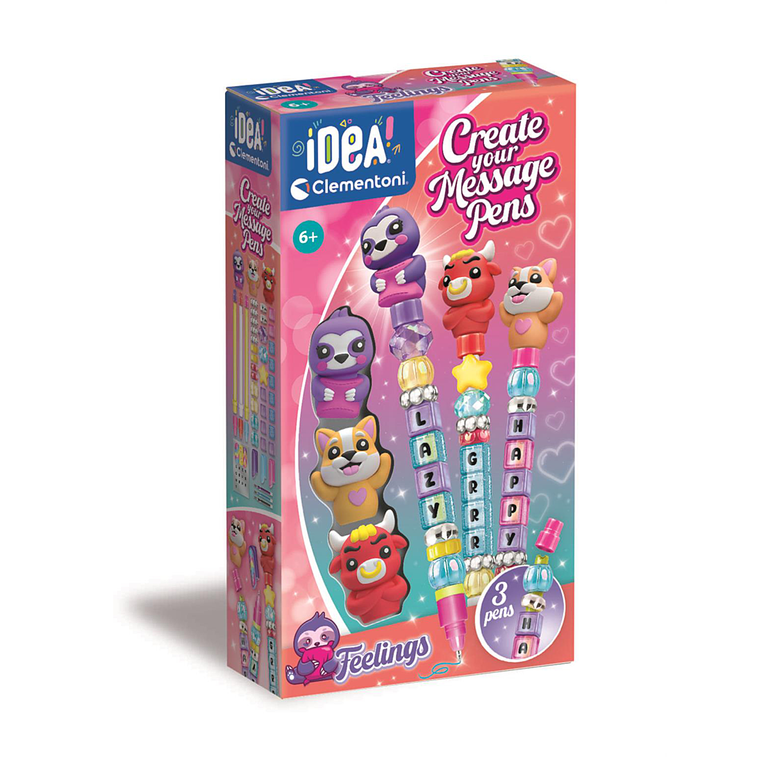 Crée tes Stylos Clementoni Mini atelier des Stylos Coffret Feelings 3 Stylos inclus et accessoires Dès - vue 4