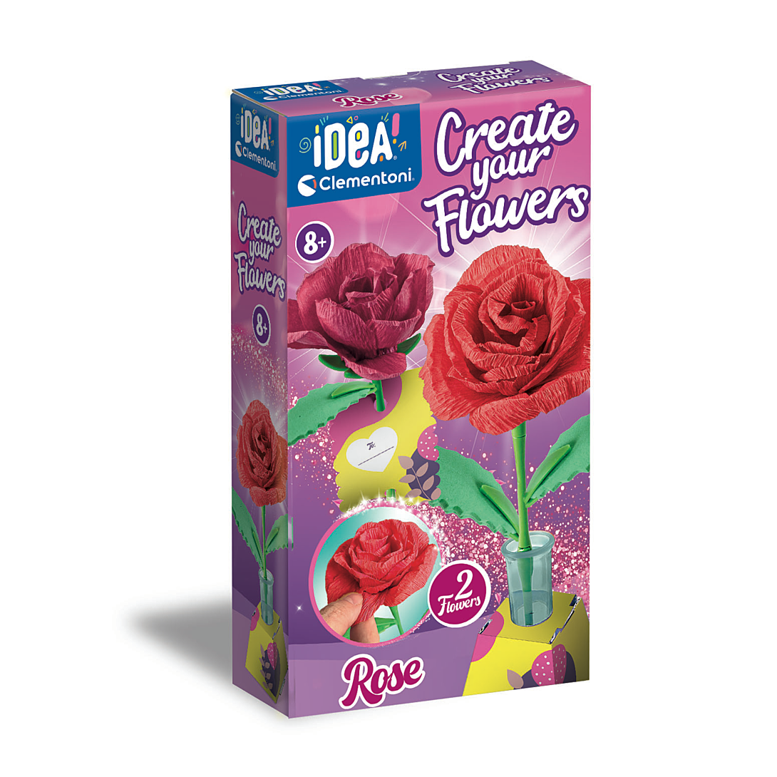 Coffret Créatif Clementoni Crée Tes Fleurs – 2 Fleurs à Assembler et Personnaliser - vue 4