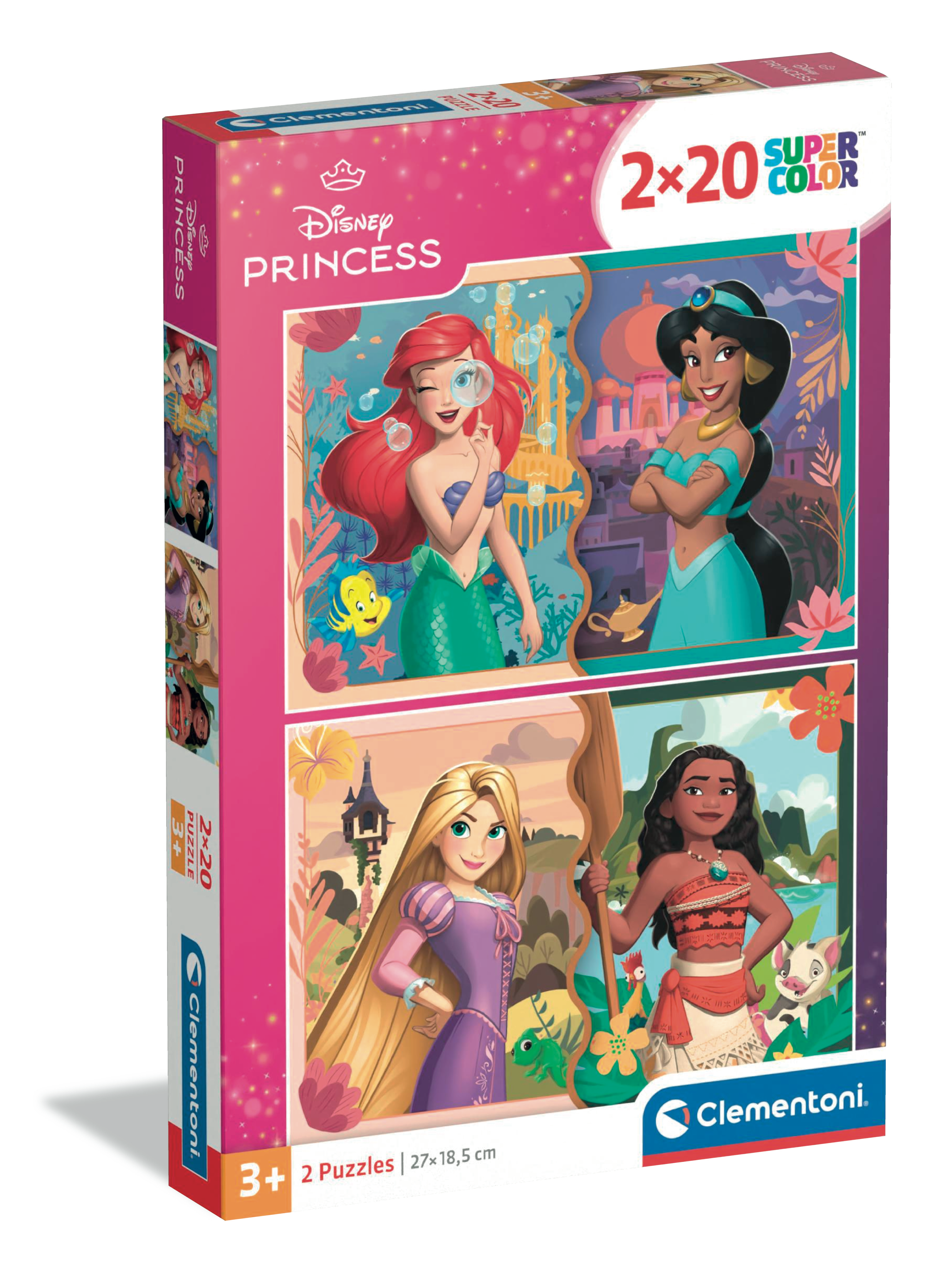 Clementoni Puzzle Enfant 2X20 Pièces Disney Princess Walt Disney Fabriqué en Italie 24092 - vue 2
