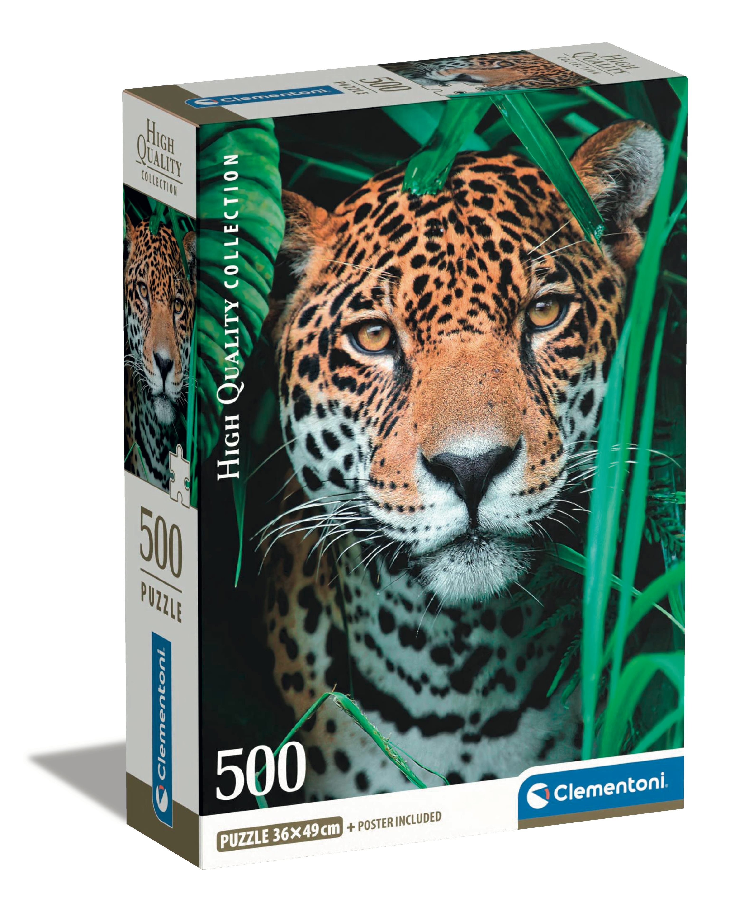 Puzzle 500 pièces + poster : Jaguar dans la jungle Clementoni Puzzles - vue 7