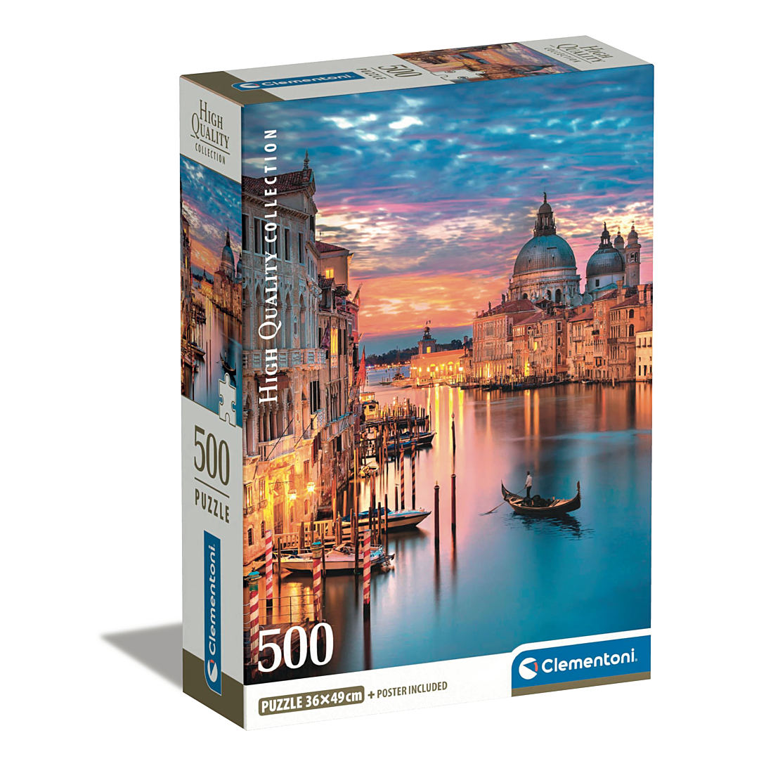 Puzzle 500 pièces + poster : Venise Illuminé Clementoni Puzzles - vue 2