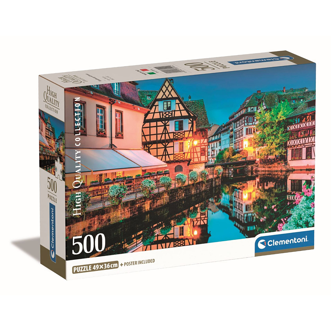 Puzzle 500 pièces + poster : Vieille Ville de Strasbourg Clementoni Puzzles - vue 10