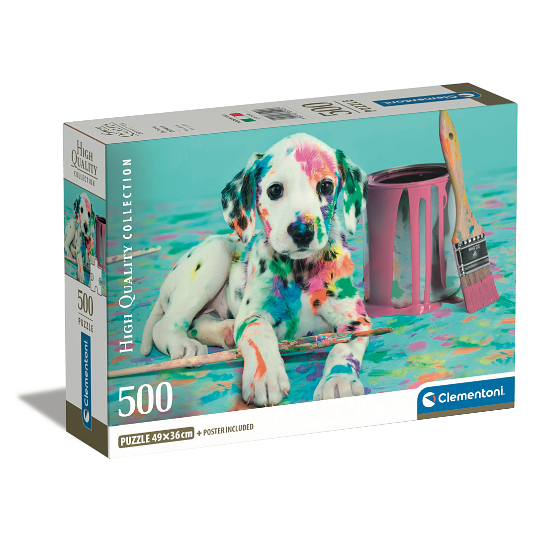 Puzzle 500 pièces + poster : Dalmatien rigolo Clementoni Puzzles - vue 2
