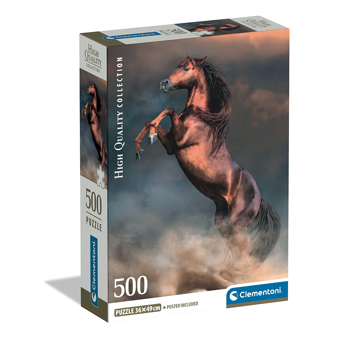 Puzzle Compact 500 pièces : Etalon sauvage Clementoni Puzzles