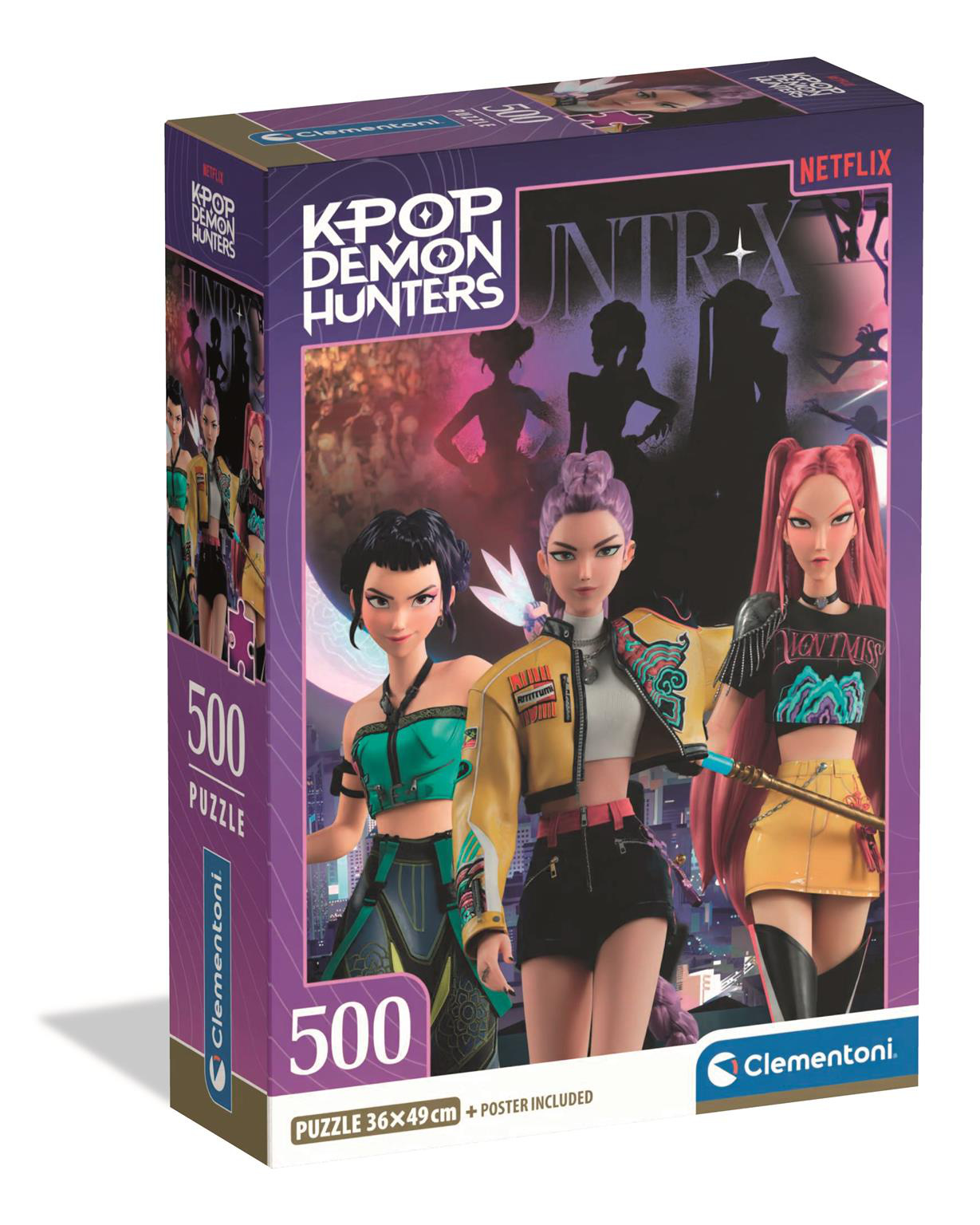 Puzzle Clementoni K Pop Demon Hunters 500 pièces avec poster 49 x 36 cm Neuf - vue 6
