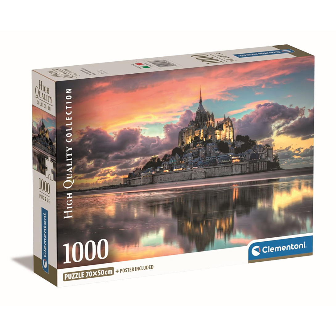 Puzzle Compact Clementoni Le magnifique Mont Saint Michel 1000 pièces - vue 3