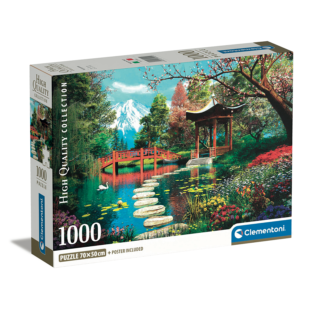 Puzzle 1000 pièces + poster : Jardins du Fuji Clementoni Puzzles - vue 2
