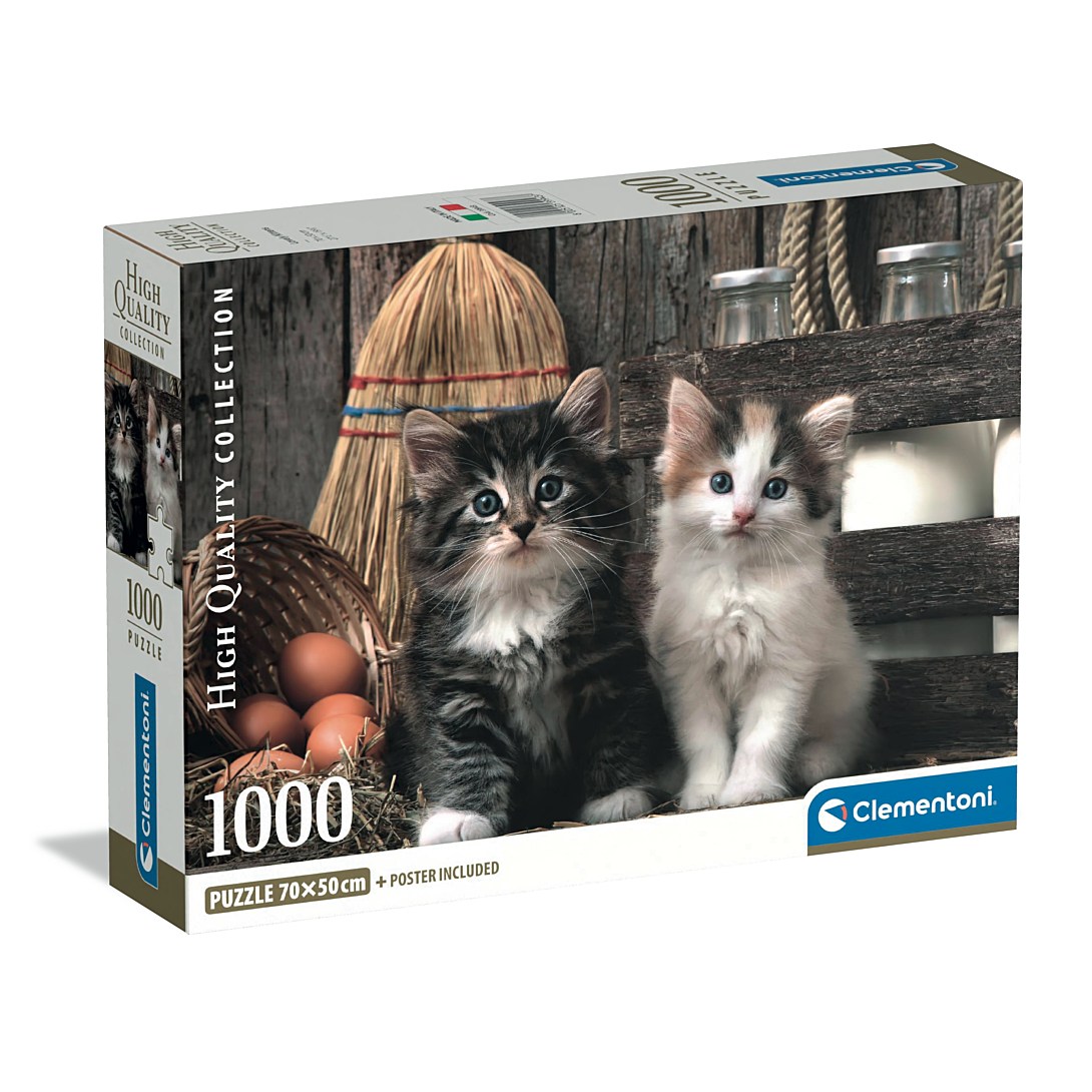 Puzzle Compact 1000 pièces : Adorables chatons Clementoni Puzzles - vue 10