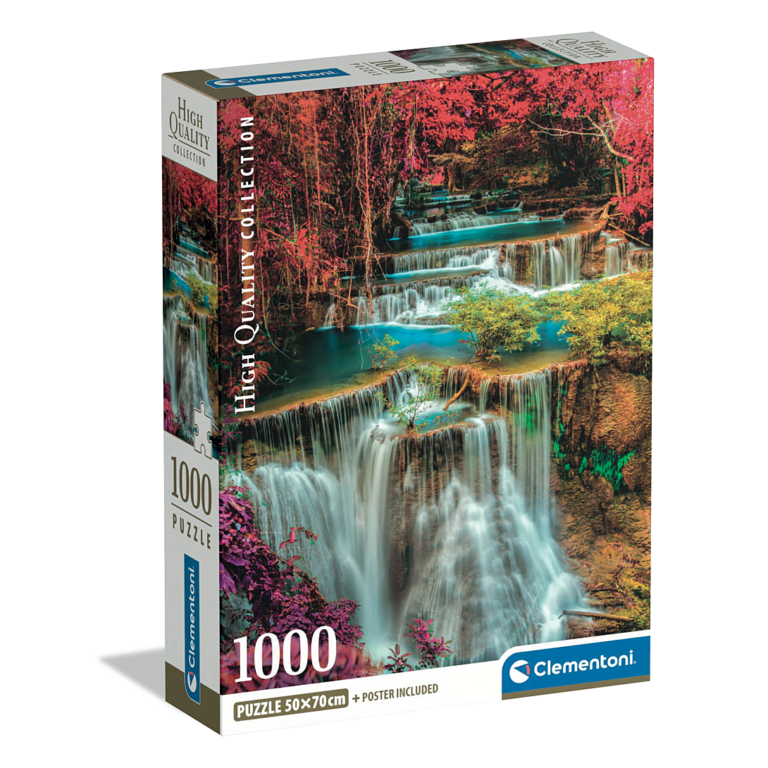 Puzzle Compact 1000 pièces : Chutes d'eau colorées de Thaïlande Clementoni Puzzles - vue 2
