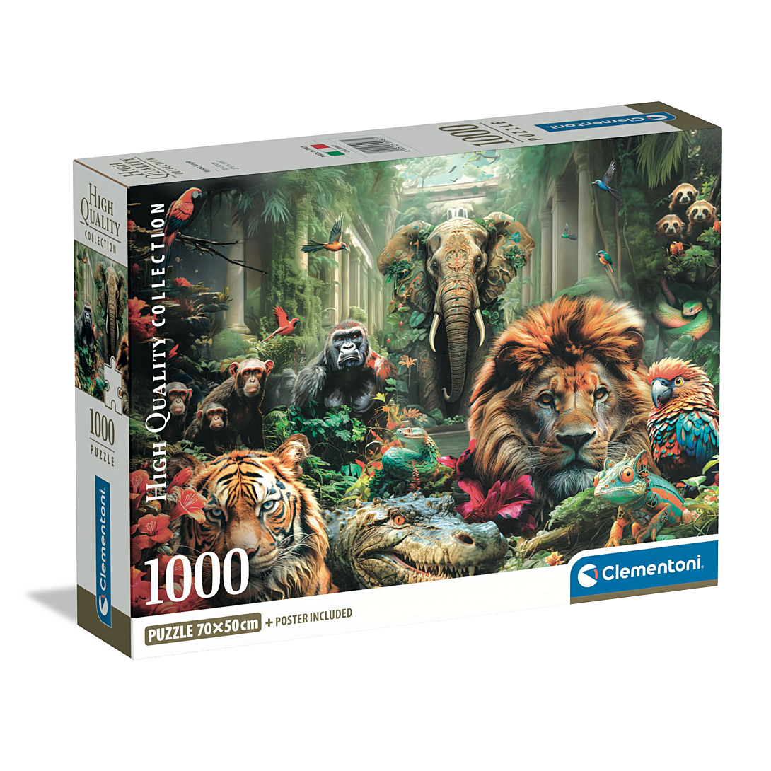 Puzzle Compact 1000 pièces : Jungle Mystique Clementoni Puzzles - vue 2