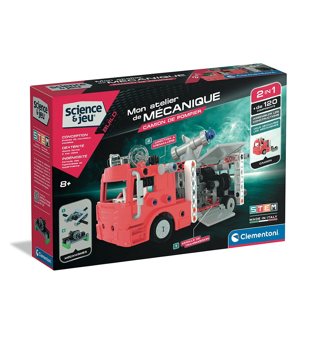 Science & Jeu : Mon atelier de mécanique : Camion de pompier Clementoni Jeux - vue 2